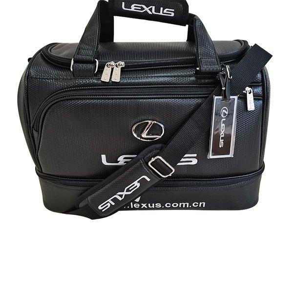 レクサス ショルダー ボストンバッグ クラッチバッグ ゴルフ 旅行 カーボン 黒 Lexus Boston bag Golf Bag Unisex Black Waterproof Travel