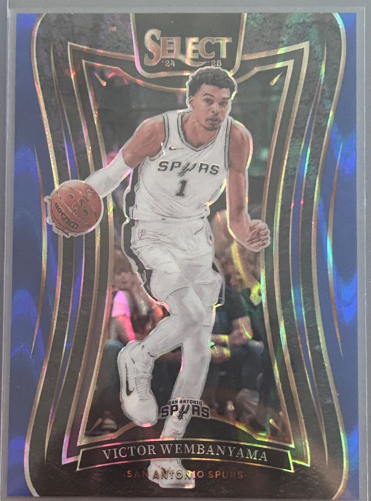 2024-25 Panini Select - Victor Wembanyama #309 Blue Tectonic Prizm 37/99