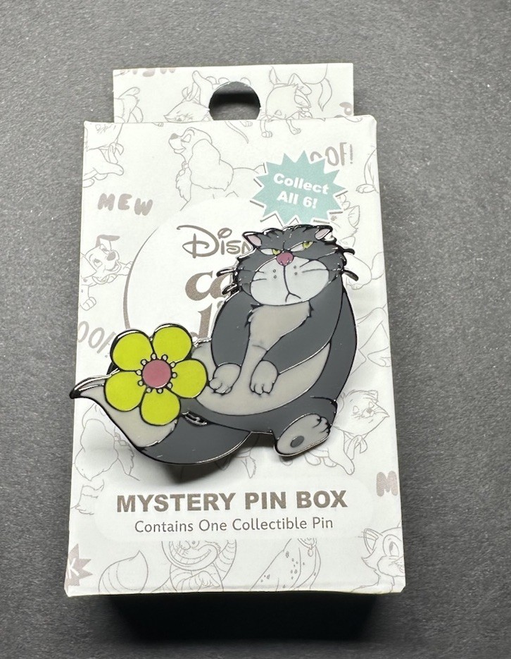 Neon Tuesday Disney Cats and Dogs Floral Mystery Pin - Lucifer from Cinderella