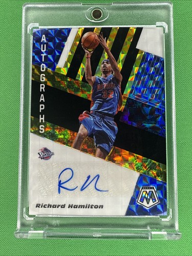 Richard Hamilton [Black Gold Choice] #AM-RHM 2019 Panini Mosaic Autographs card