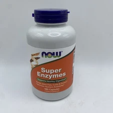 NOW Foods Super Enzymes 180 Caps Exp 12/2026