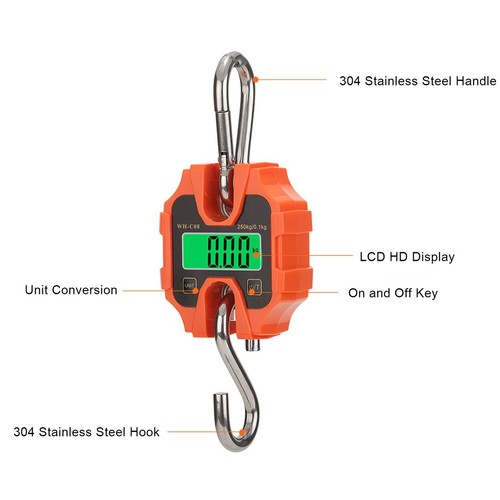 Digital Hanging Scale Waterproof Luggage Fishing Crane Scale Weighing Scale Tool - Picture 9 of 12