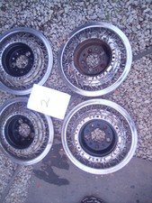 4 1950s Lyons Cello Accessory Wire Wheel Cover Hubcaps For Nash