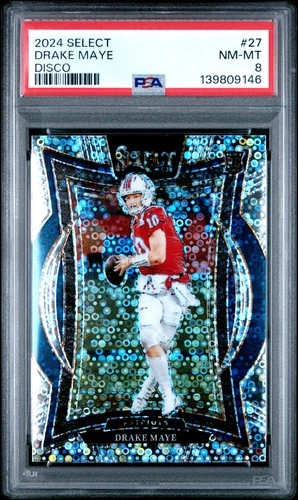 2024 PANINI SELECT DISCO #27 DRAKE MAYE ROOKIE RC PSA 8