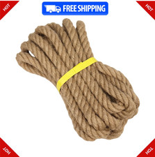 Twisted Manila Rope Jute Rope 3/4 in x 20 ft Natural Thick Hemp Rope for Cr...