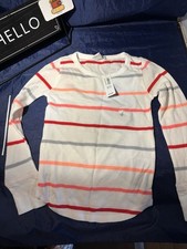 NEW Old Navy Girls S 6-7 Thermal Waffle Knit Shirt Red Striped
