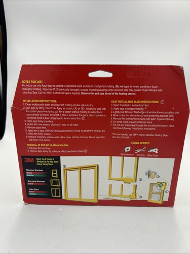 3M Kit Isolatore Finestra, Interno (6ft 8in x9ft) Porta Patio, NUOVO Spedizione Gratuita - Foto 5 di 10
