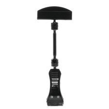 HUBERT Clip On Sign Holder Black Plastic Extended Height - 6"H Bag of 6