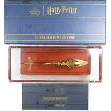 Harry Potter 3D Golden Nimbus 2000 3 oz Silver Shaped Coin 2024 Samoa