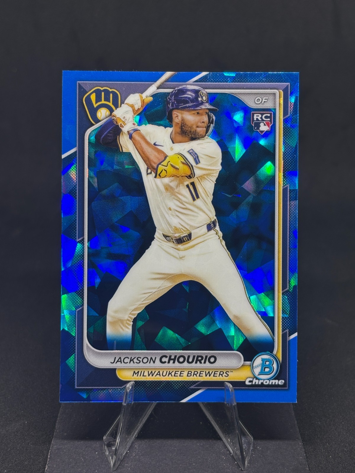 Jackson Chourio 2024 Bowman Chrome Sapphire #69 Milwaukee Brewers Rookie RC