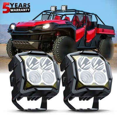 Pair 60W LED Work Light Pods SPOTLIGHTS For Truck Off Road Tractor 12V 4inch