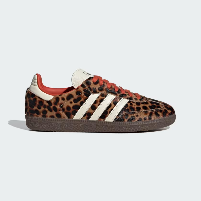 Adidas Originales Samba OG Preloved Rojo Leopardo Raro Estilo de Vida Mujeres Zapatos JI2734