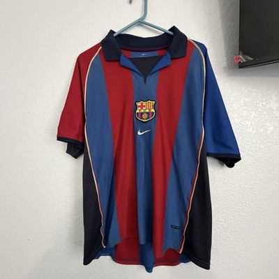BARCELONA VINTAGE 01-02 HOME FOOTBALL SHIRT SOCCER JERSEY NIKE