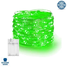 20 FT Waterproof Battery Operated Fairy Lights - 60 LEDs, Green, Indoor & Out...