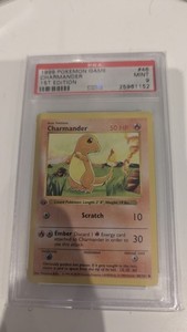 1999 Pokemon Game Charmander PSA 9 First 1st Edition Base Set 46/102 Card No 46