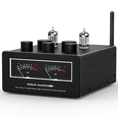 Douk Audio T6PRO HIFI TPA3255 Bluetooth Tube Amplifier with VU