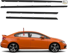 4Pcs Weatherstrip Window Seal Car Window Moulding Trim Compatible with 2012-201