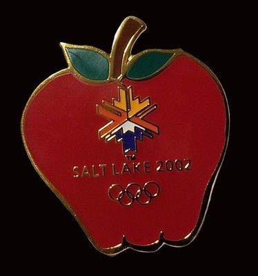 2002 SALT LAKE CITY OLYMPIC RED APPLE PIN/PINS FOOD CATEGORY
