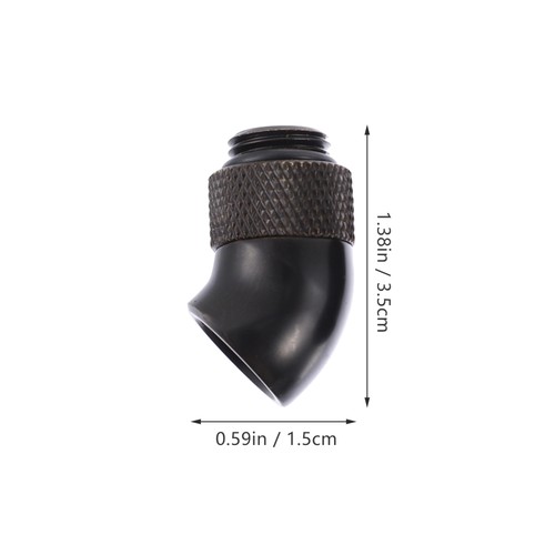 2 PCS Computer Water-cooled Elbow Cooling Adapter Connector Plug Liquid Kit - Afbeelding 9 van 12