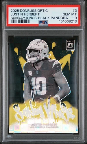 2025 Optic Justin Herbert Black Pandora (PSA 10)