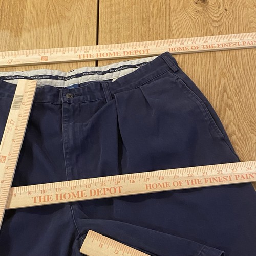 Vintage Polo Ralph Lauren Cormac Pleated Golf Shorts Men SZ 34 Navy Loose 8” Ins - Picture 8 of 8