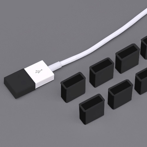 20 Pcs USB Mâle Filtrage Poussière Prises Protecteurs Silicone pour Appareils - Photo 10/12