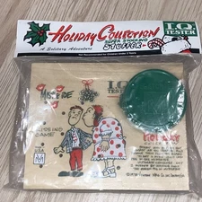 Vintage IQ TESTER Classic Strategy Game HOLIDAY VERSION MISTLETOE NIP