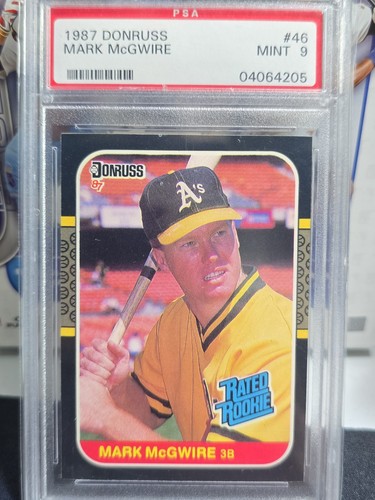 1987 Donruss Mark McGwire Rookie RC #46 PSA 9 Mint Oakland A's
