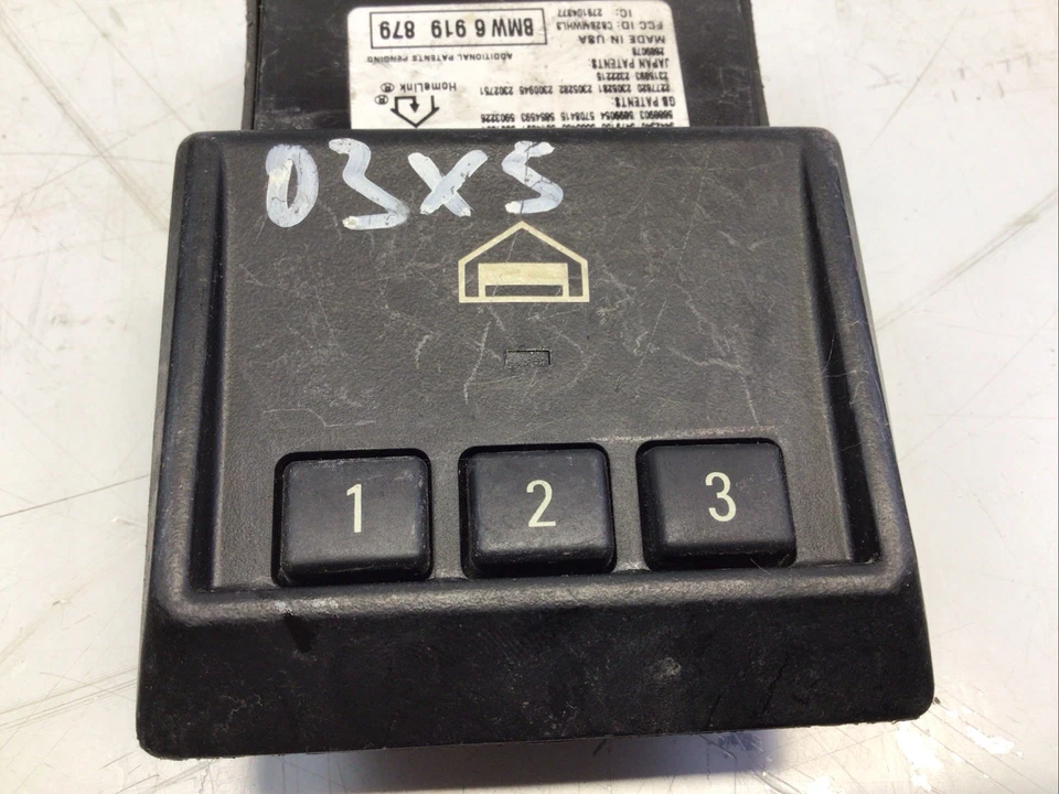 Abridor de puerta de garaje BMW Homelink de 3 botones código rodante 6 919 879 Foto 2 de 4