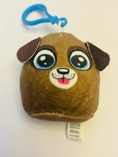 Plush Puppy Palz Soft Plush Backpack /Purse Clip Keychain Stuffed Animal Dog