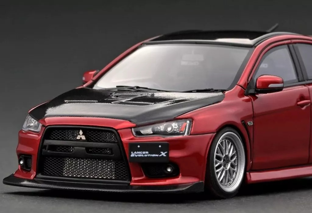 【中古】ウィッツ 1/43 MITSUBISHI LANCER EX TURBO(レッド) ミニカー[10][240010422524] Minicar 1/43 Mitsubishi Lancer Evolution X Cz4A Red Metallic