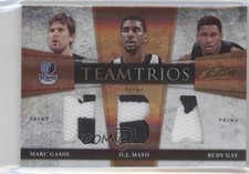2009 Absolute Memorabilia Die-Cut Prime 6/10 Marc Gasol Rudy Gay OJ Mayo #3 7y2