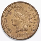1908 Indian Head Penny Cent Extremely Fine (XF) Details