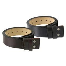 Mens Belt No Buckle Leather Belt Pin Lock Strap Length-120cm Width-3.8cm