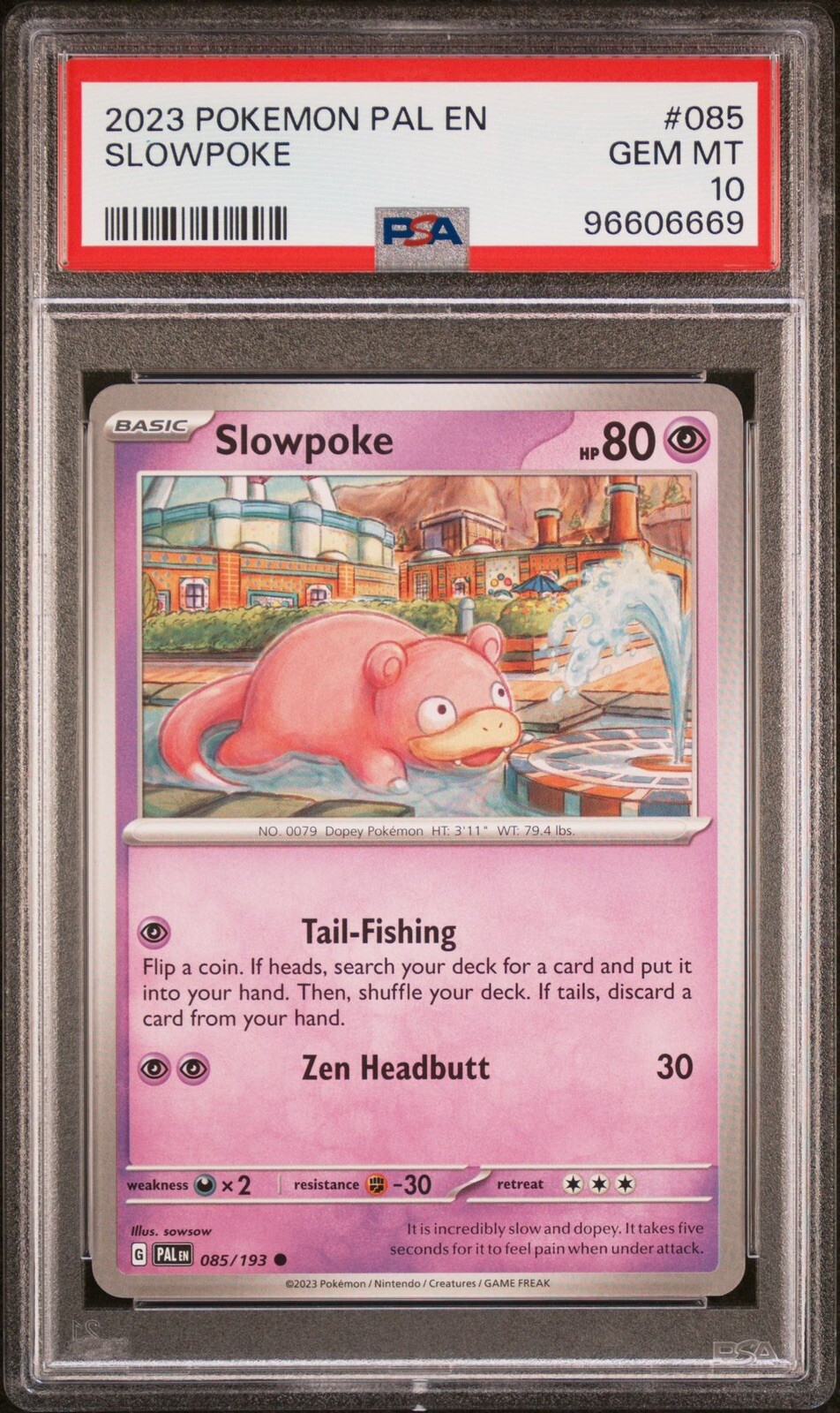 PSA 10 💎 Slowpoke #085 85 2023 Paldea Evolved Pokemon TCG