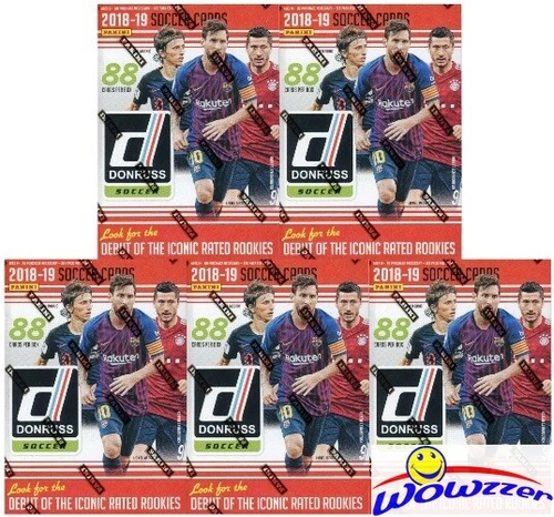 (5) 2018/19 Panini Donruss Soccer HUGE Factory Sealed Blaster Box! MBAPPE RC YR!