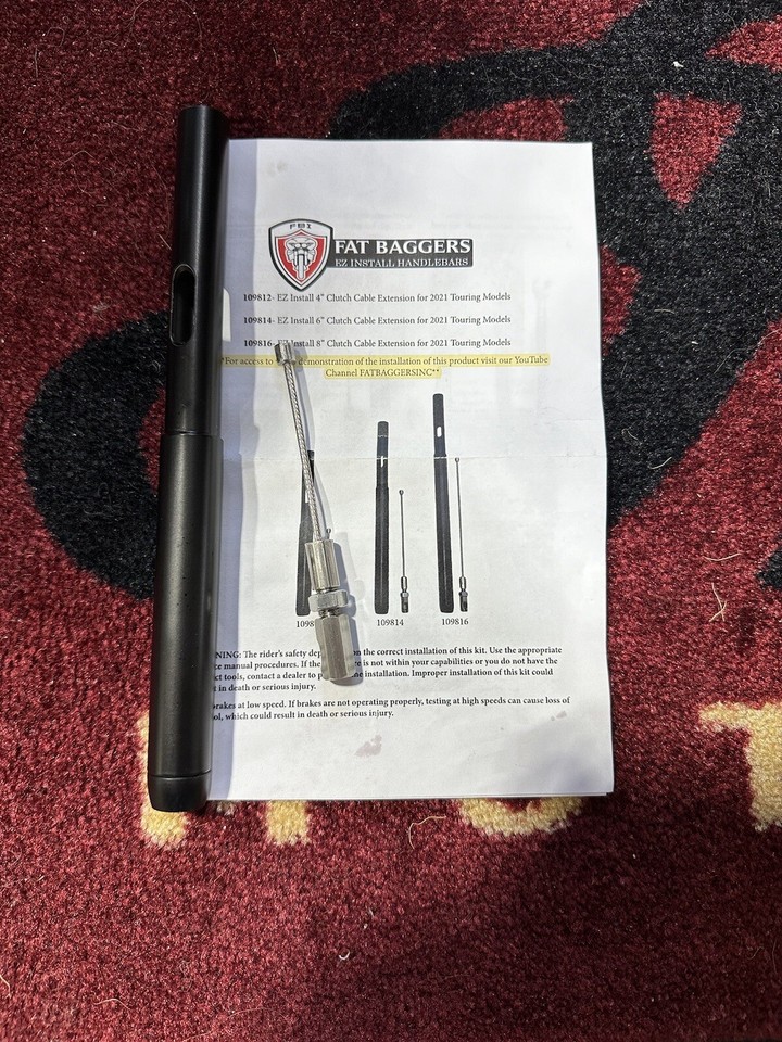Fat Baggers EZ Install 4” Clutch Cable Extension Part 109812 eBay