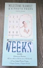 Baby Stepping Stones Milestone Blanket 6 Photo Props