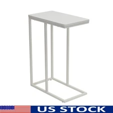 C Shaped Side Table Modern Sofa Table Living Room Office & Bedroom Use