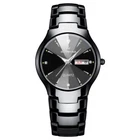 Black Ceramic Watch For Men With Double Calendar Date Week Business Waterproof