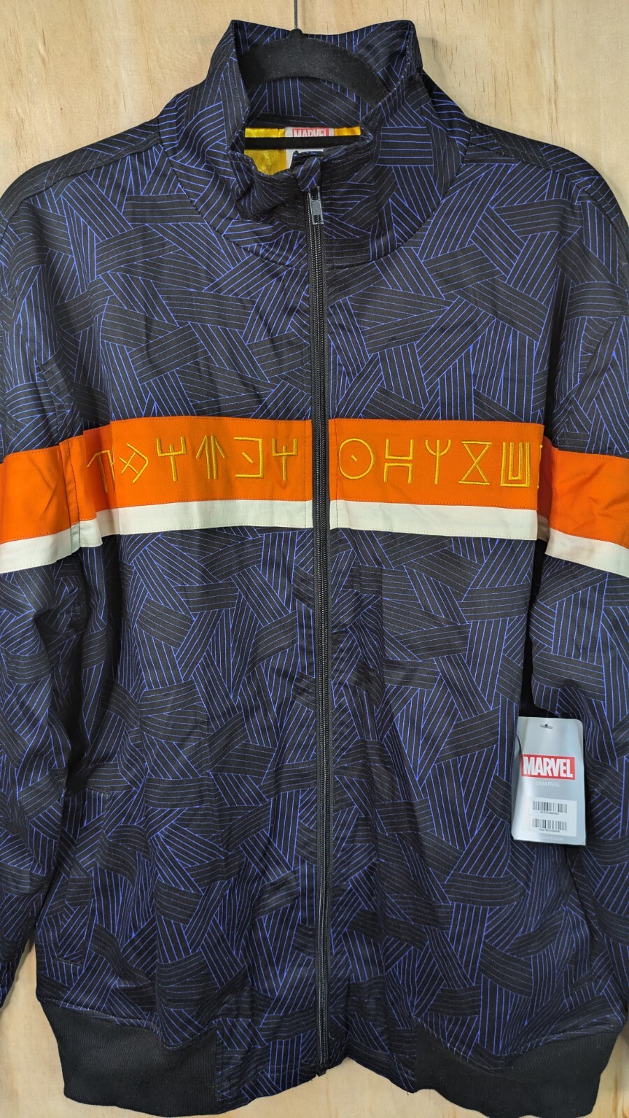 Disney Store Marvel Black Panther Jacket Unisex Medium Blue World of Wakanda Zip thumbnail 5
