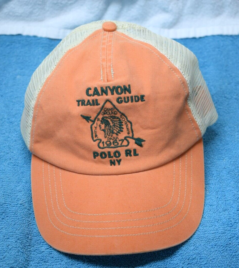Polo Ralph Lauren Mens Mesh Cap Canyon Trail 1976 Trucker Hat RARE