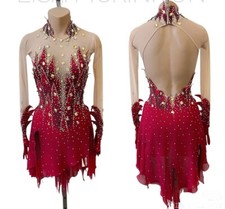 Figure Skating Dress Ice Skating Dress Competition Skating red