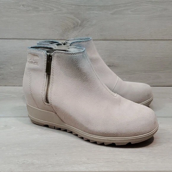 sorel suede ankle hidden wedge shoes boots