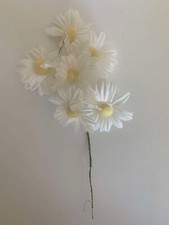 Daises with Velvet Center - 6 Flowers per Stem - Vintage Millinery Floral Japan