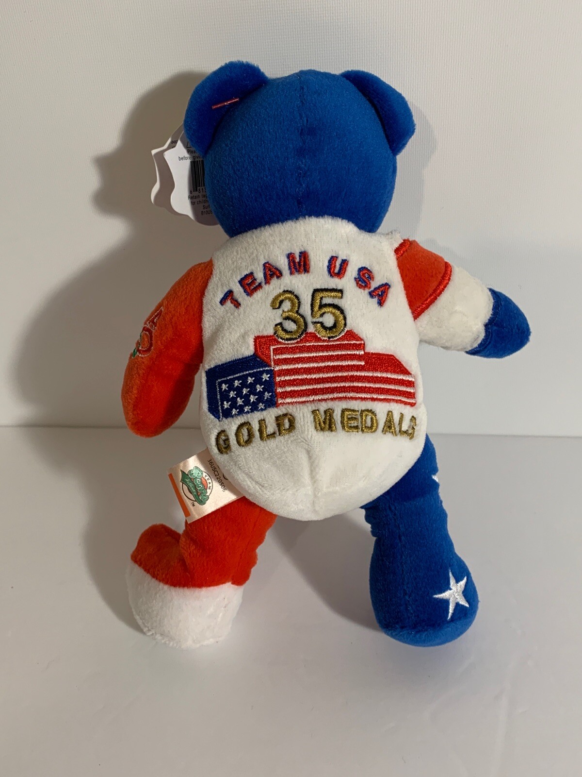 2004 Olympic Team Ring Bear USA TEAM U.S.A. Teddy Bear, beanie baby