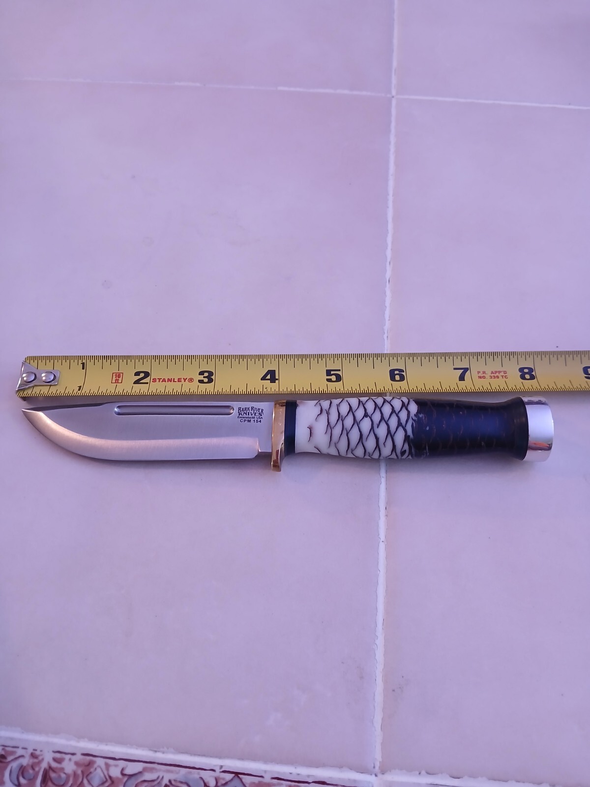 Bark River Knives Vehement Quartermaster EDC CPM 154 Black, White