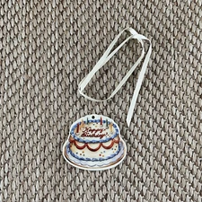 NEW  Longaberger Happy Birthday Cake Tie On #23063