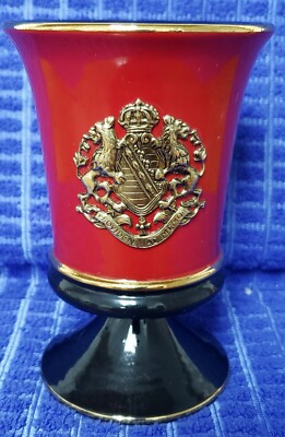 VINTAGE Murray Feis Feiss Hand Made Italy Fiorentine Cup Red Black Providentiae