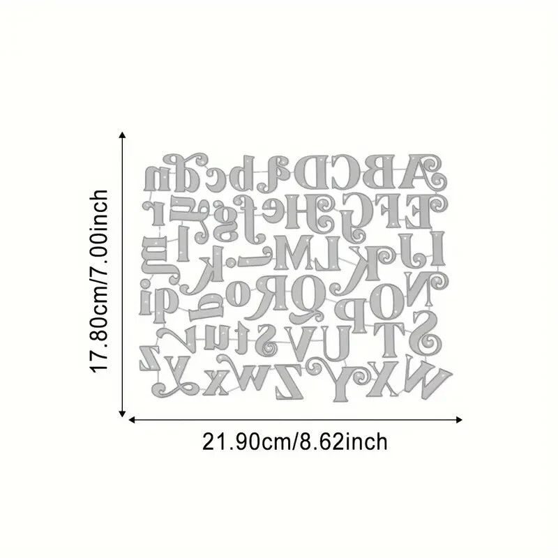 52 Pcs Upper & Lower Case Letter Cutting Dies up to 2.5cms Tall x 3cm Wide NEW - Image 2 of 3